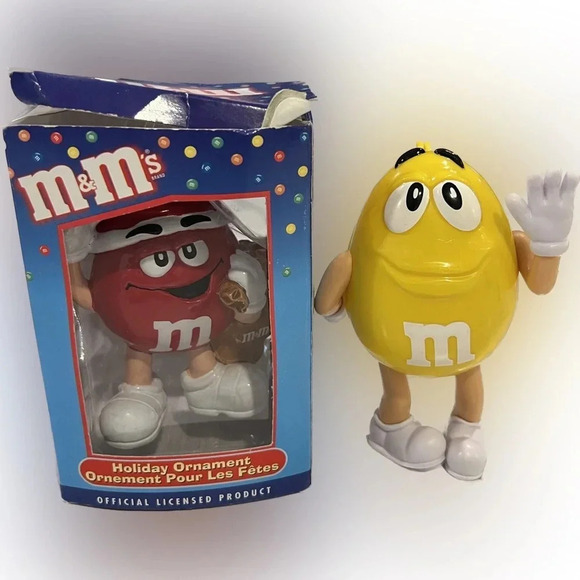 M&M’s  Holiday Christmas Ornament & Bonus M&M’s Figurine - Picture 1 of 8